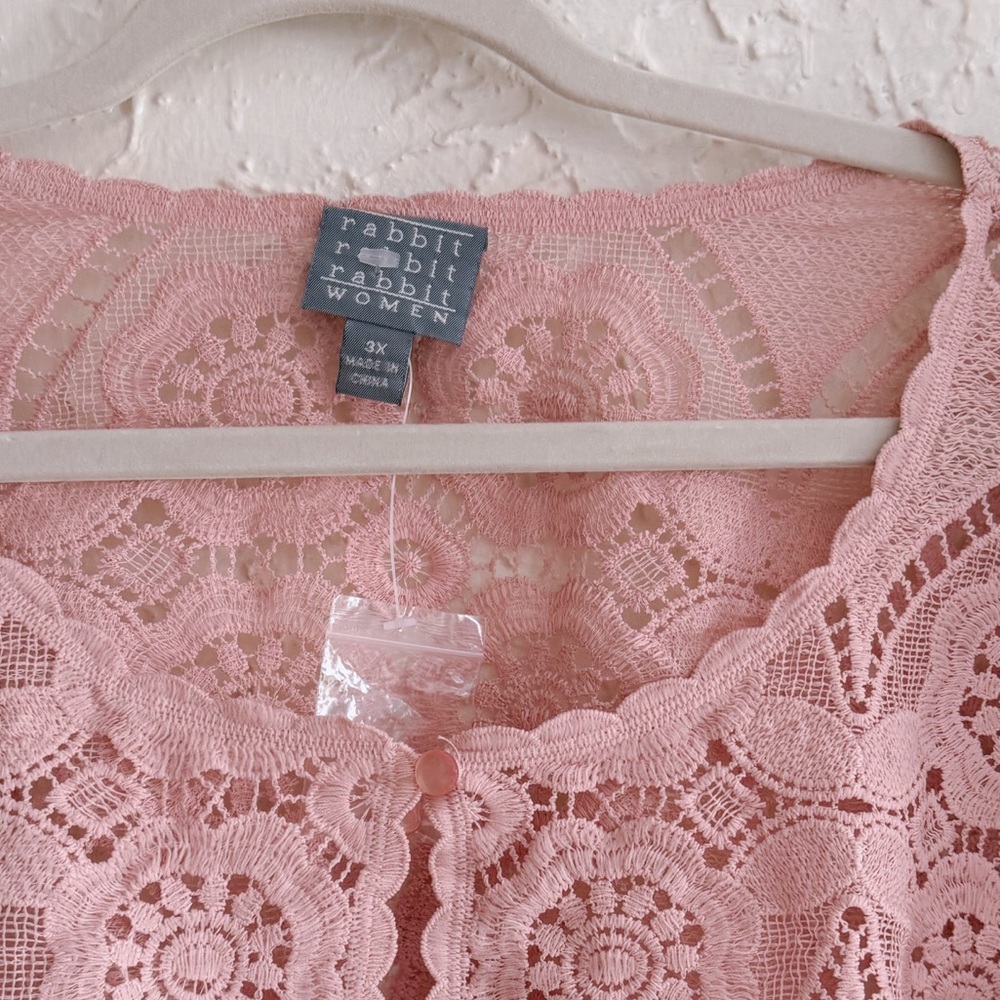 🦢 Lavender Rose Lace Cape Cardigan Romantic Academia Cottagecore Ethereal - Picture 6 of 10